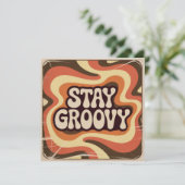 Bleib groovy einladung (Stehend Vorderseite)