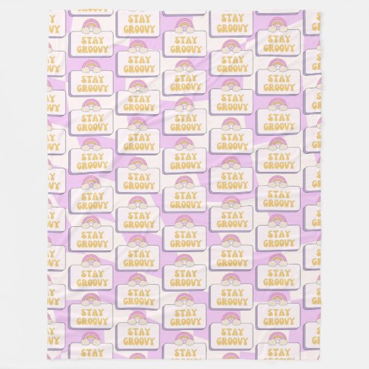 Bleib groovy fleecedecke (Vorderseite)