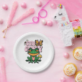 Bleib groovy Frosch Pappteller (Party)
