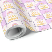 Bleib groovy geschenkpapier (Rolleneckpunkt)
