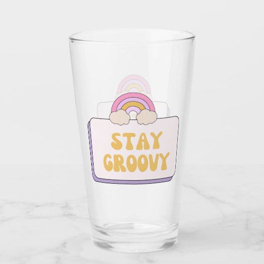 Bleib groovy glas (Vorderseite)