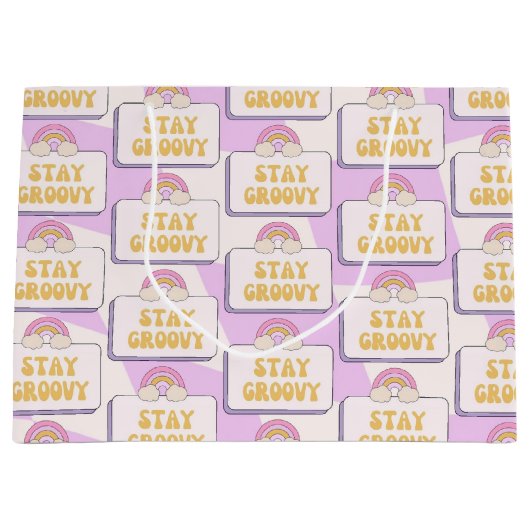 Bleib groovy große geschenktüte (Vorderseite)
