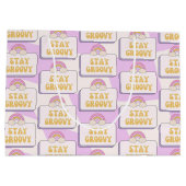 Bleib groovy große geschenktüte (Rückseite)