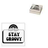 Bleib groovy gummistempel (Stempel)