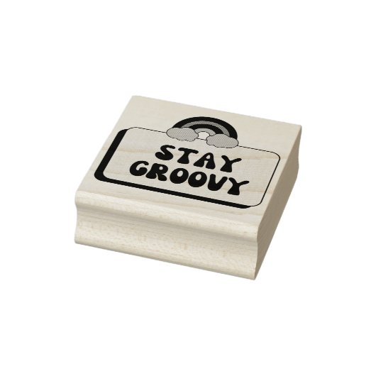 Bleib groovy gummistempel (Stempel)