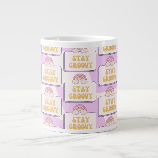 Bleib groovy Jumbo-Tasse (Vorderseite)