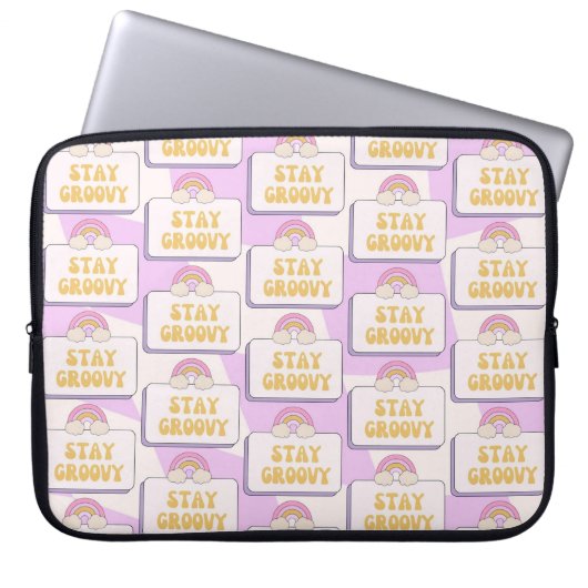 Bleib groovy laptopschutzhülle (Vorderseite)