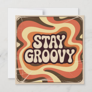 Bleib groovy magneteinladung