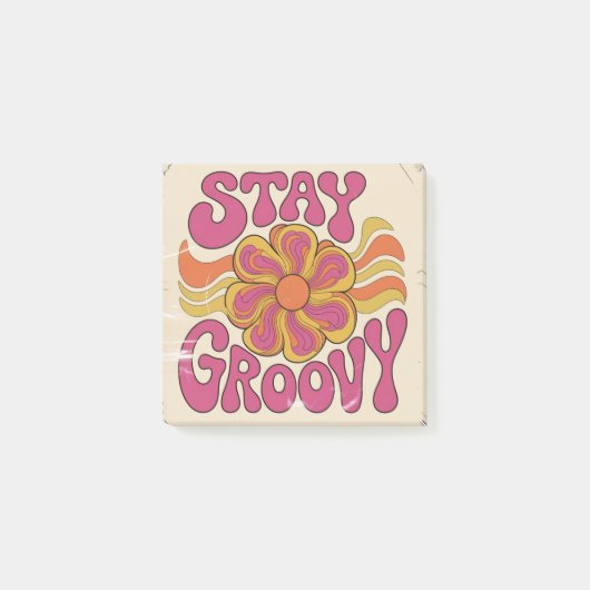 Bleib groovy post-it klebezettel (Vorderseite)