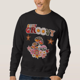 Bleib Groovy Retro Pilz & Gänseblümchen Vintage Sweatshirt
