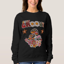 Bleib Groovy Retro Pilz & Gänseblümchen Vintage