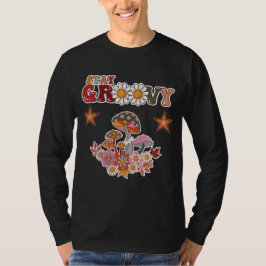 Bleib Groovy Retro Pilz & Gänseblümchen Vintage T-Shirt