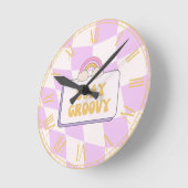 Bleib groovy runde wanduhr (Winkel)