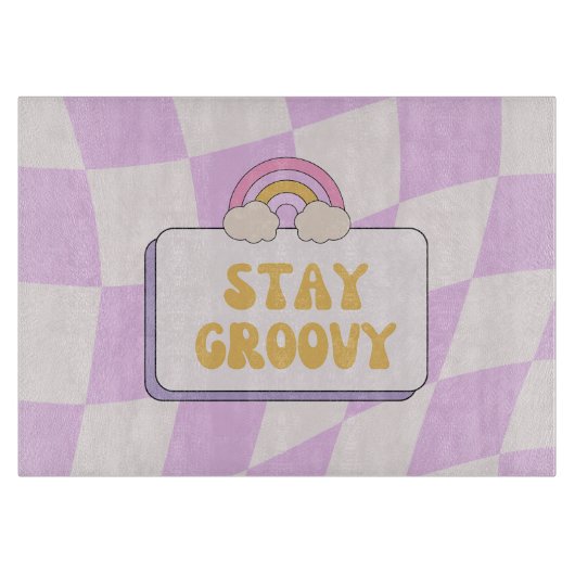 Bleib groovy schneidebrett (Vorderseite)