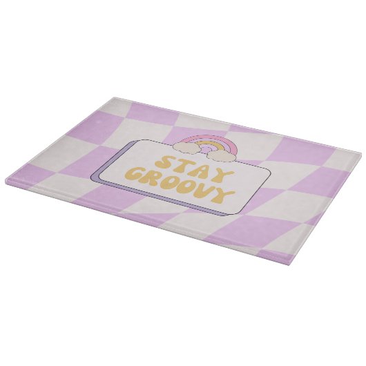 Bleib groovy schneidebrett (Ecke)