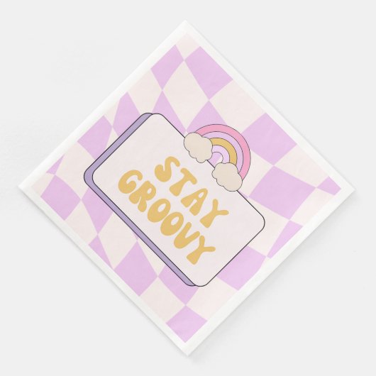 Bleib groovy serviette (Ecke)