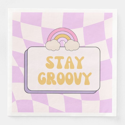Bleib groovy serviette (Vorderseite)