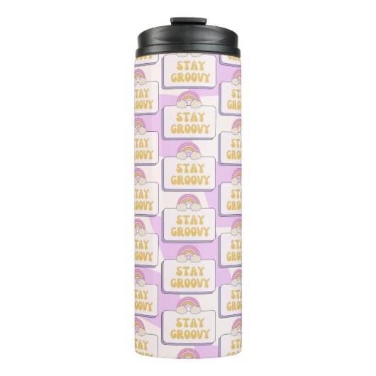 Bleib groovy thermosbecher (Vorderseite)