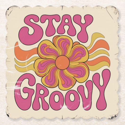 Bleib Groovy Untersetzer (Vorderseite)