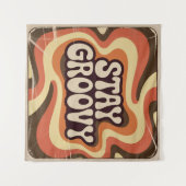 Bleib groovy wandteppich (Vorderseite (Horizontal))
