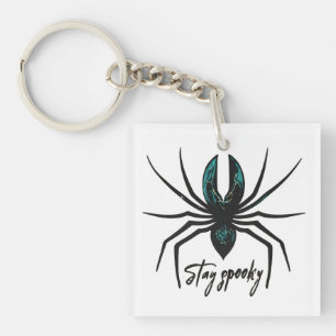 Bleib Gruselig Halloween Spinne Schlüsselanhänger