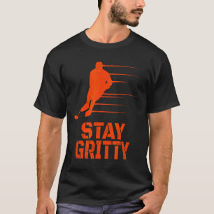 Bleib Hart Lustig Eishockey Philly Geschenk Vintag T-Shirt