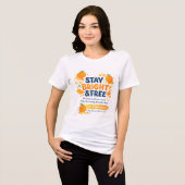 Bleib hell und frei positive Zitate Tri-Blend Shirt (Vorderseite voll)