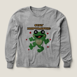 Bleib Hoptimistisch Süßer Frosch Wortspiel Lustige