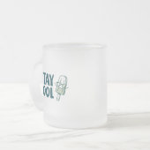 BLEIB KÜHL Frost Glas-Mug Mattglastasse (Vorderseite Links)