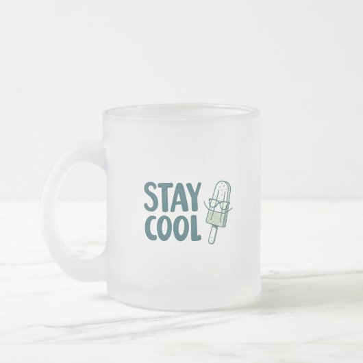 BLEIB KÜHL Frost Glas-Mug Mattglastasse (Links)