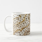 Bleib Kuschelig Doodle-Muster-Tasse Kaffeetasse (Links)