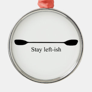 Bleib Links-lastiges Paddel Ornament Aus Metall