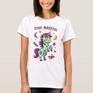 "Bleib Magisch" Zombie Einhorn T-Shirt