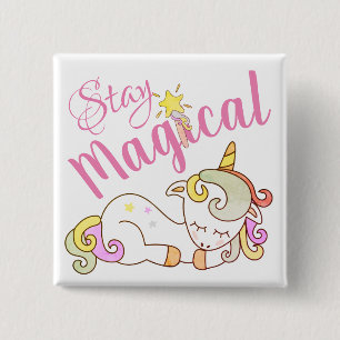 Bleib Magisches Einhorn-Traum-Pin Personalisiert Button