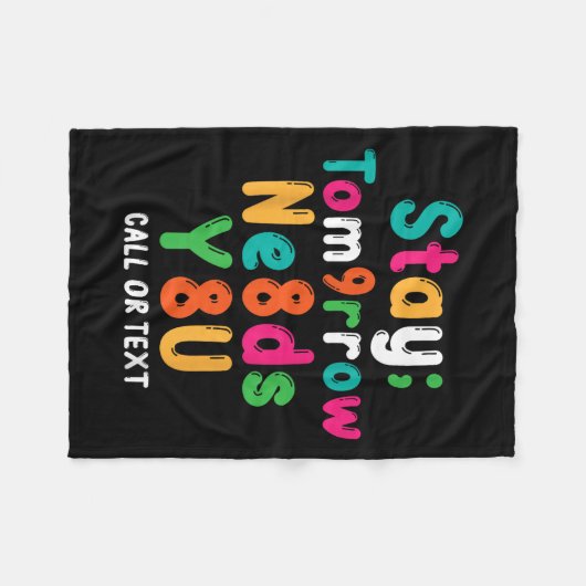 Bleib Morgen Braucht Dich 988 Suizidprävention Awa Fleecedecke (Vorderseite (Horizontal))