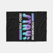 Bleib Morgen Braucht Dich Semikolon Suizidpräventi Fleecedecke (Vorderseite (Horizontal))