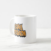 Bleib Motiviert Graffiti Kaffeetasse (Vorderseite Links)