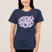 Bleib Mutig – Bubble-Typografie Pastell Tri-Blend Shirt (Vorderseite)