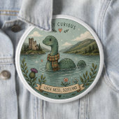 Bleib Neugierig Gemütlich Kryptid Nessie Loch Ness Button (Beispiel)