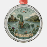 Bleib neugierig gemütliches Kryptid Nessie Loch Ne
