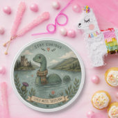 Bleib neugierig gemütliches Kryptid Nessie Loch Ne Pappteller (Party)