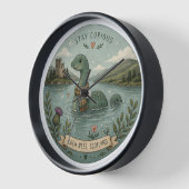 Bleib neugierig gemütliches Kryptid Nessie Loch Ne Uhr (Winkel)