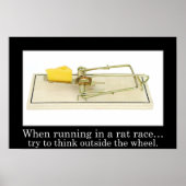 Bleib nicht im Rattenrennen (L) stecken Poster (Vorne)