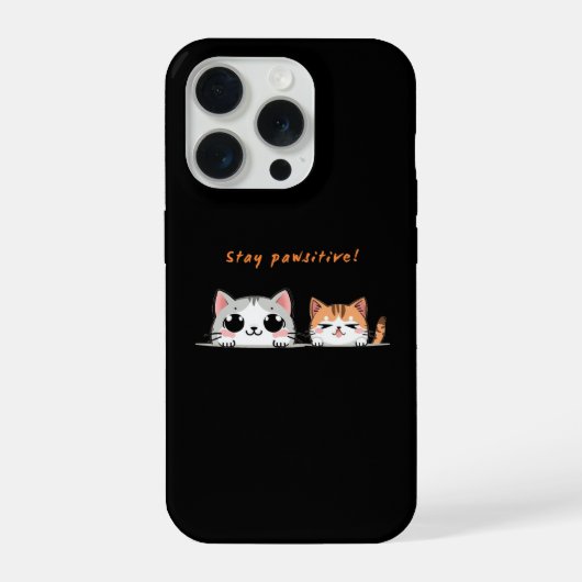 Bleib paw-sitiv iPhone hülle (Rückseite)