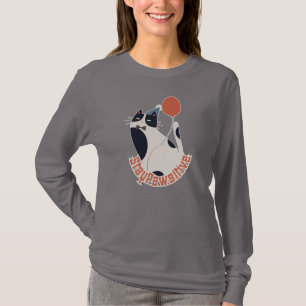 Bleib Pawsitiv Damen Langarm Tuxedo Katze T-Shirt