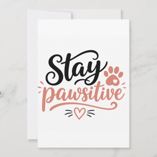 Bleib Pawsitiv Dankeskarte (Vorderseite)