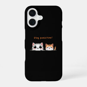 Bleib pawsitiv iPhone 16 hülle