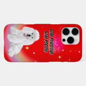 Bleib Pawsitiv iPhone Hülle (Rückseite (Horizontal))