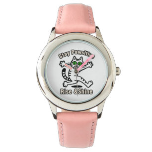 Bleib Pawsitiv Katze Armbanduhr