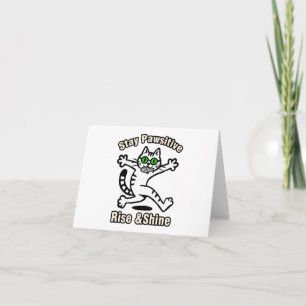 Bleib Pawsitiv Katze Dankeskarte